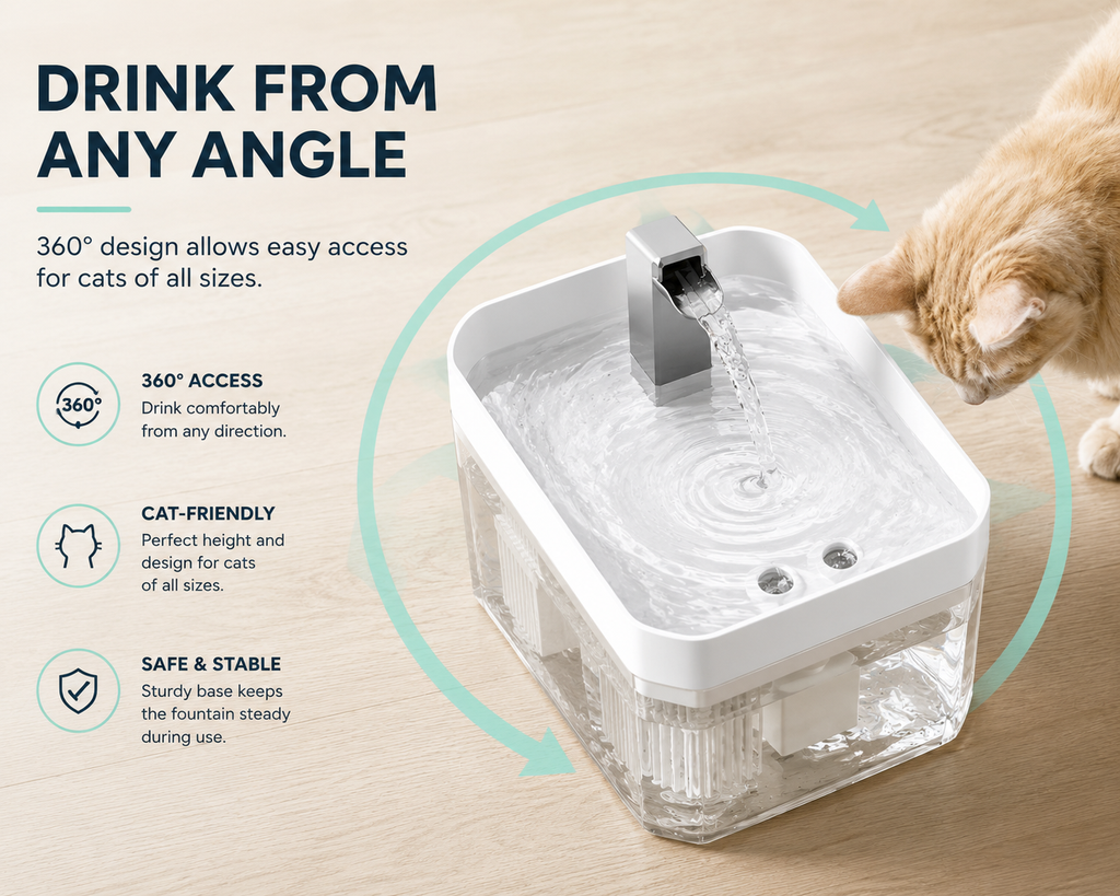 Smart Cat Water Fountain with Filter
