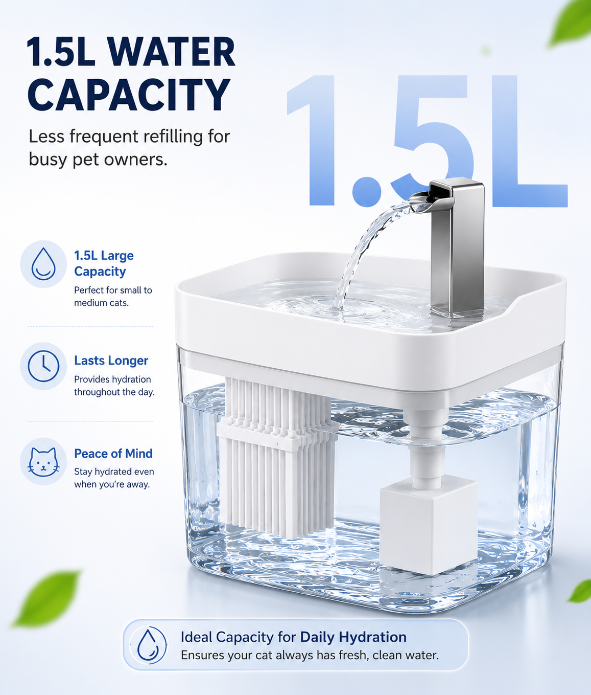 Smart Cat Water Fountain with Filter